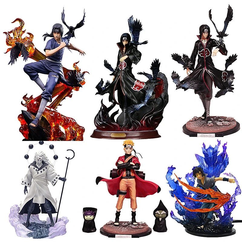 Naruto GK Action Doll Shippuden Anime Model Uchiha Itachi Akatsuki PVC Movable Statue Collectible Figma Children's Toy | Игрушки и