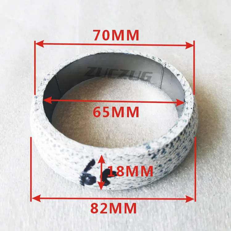 ID 65mm(2.55 inch) Выхлопная прокладка пончик уплотнение для Kazuma XinYang 500 500CC Jaguar Универсальный нисходящий трубопровод для Catback кольцевая прокладка фланец - Цвет: ID 65mm(2.55 inch)