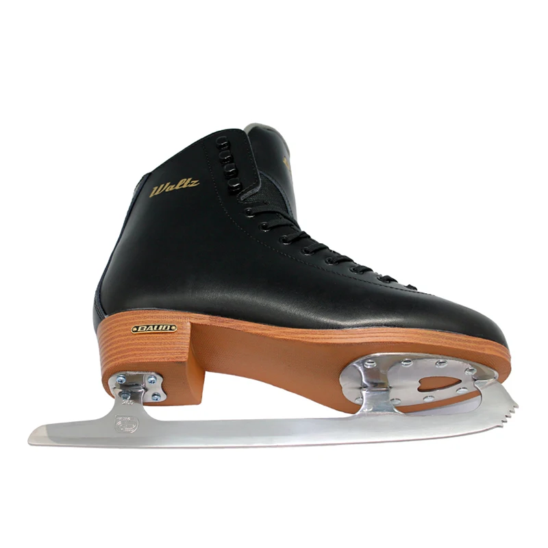 New Adult Thermal Warm Thicken Figure Skating Ice Skates Shoes With Ice Blade PVC Waterproof White Black