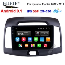 4G + 64G Android 9,1 4G Автомобильный Радио Мультимедийный видео плеер навигация GPS WiFi 2 din для Hyundai Elantra HD 2006-2010 без dvd(China)
