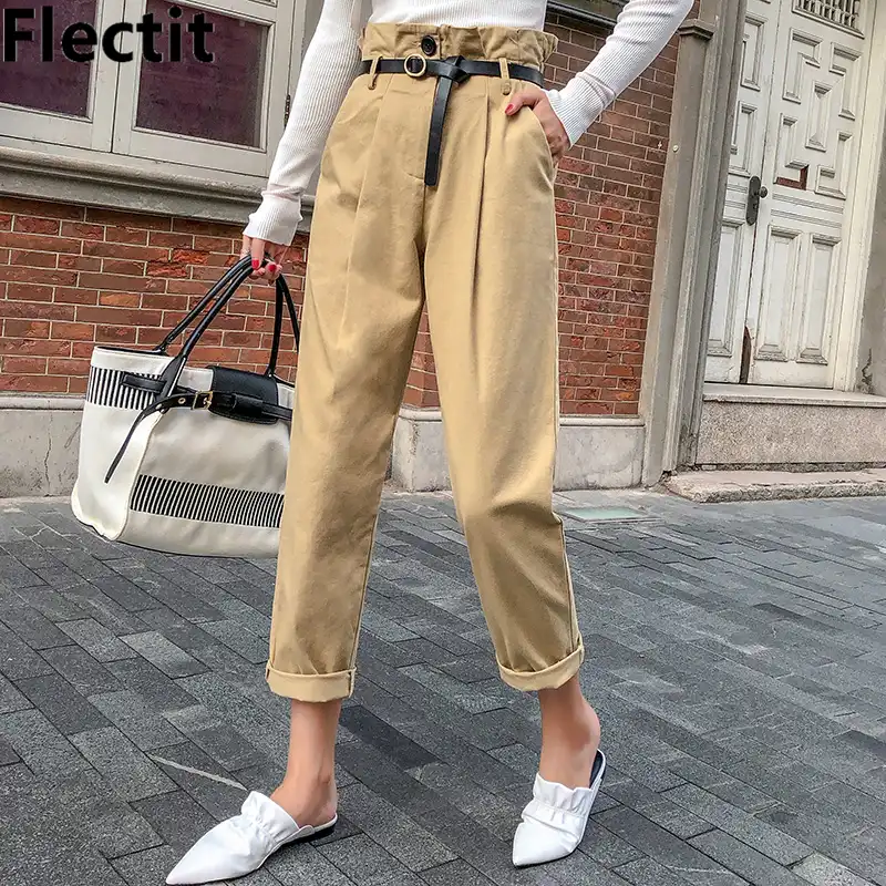 ladies tapered summer trousers
