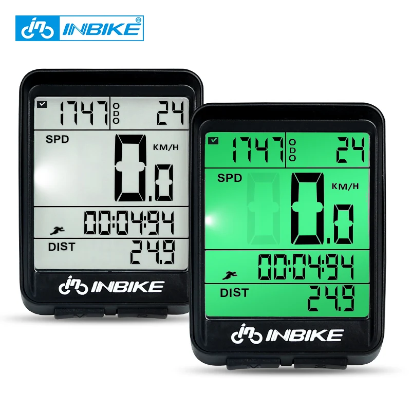 INBIKE Waterproof LCD MTB Bicycle Computer Wireless Cycling Speedometer Kit UK
