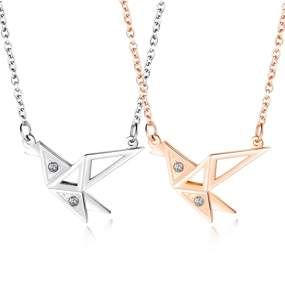 

FATE LOVE Fashion Jewelry Beautiful Cute Child Lady Princess Women Necklace & Pendants Rose Gold Color Stainless Steel