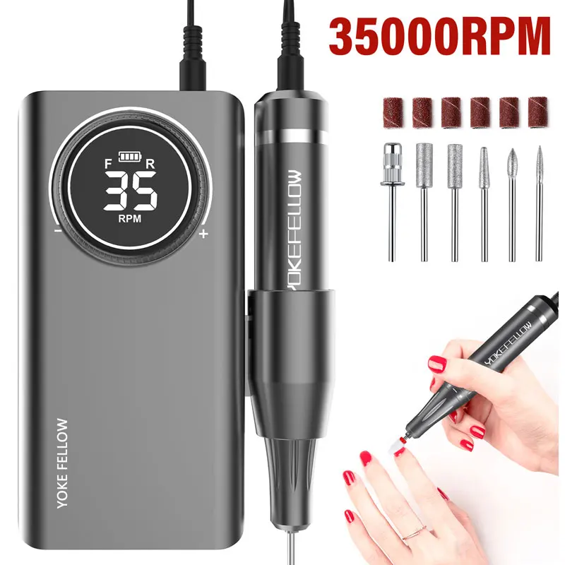 PROD 1005002523831196 Rechargeable Nail Drill Machine 35000 RPM Nail
Gel Polisher Portable Nail Drill For Manicure Milling Machine