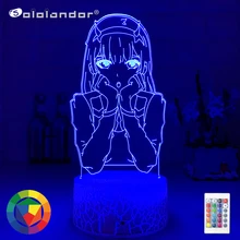 

New Led Night Light Zero Two Figure Table 3d Lamp for Bed Room Decor Light Anime Waifu Gift Darling In The Franxx Zero Two Lamp
