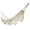 Outdoor Garden Hammock Tassel Canvas Swing Chair Hanging Bed Hiking Camping Hunting Foldable Hammock Photo Props 6