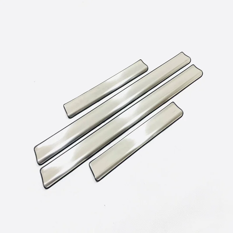 For Auto Styling Accessories Ford Raptor F-150 F150 Door Sill Strip Stainless Steel Sticker Trim Car pedal Protectors Cover - Цвет: silver