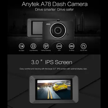 

DC 5V 3 inch 1080P Universal Car Night Vision Camera Rearview Mirror Parking Monitoring Loop Recorder Dash Cam G-sensor