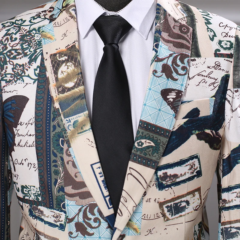 Blazer Masculino One Button Printed Casual Mens Suits Jackets slim Homme Blazer Masculino Top Quality Dress Big size Blazer Masculino One Button Printed Casual Mens Suits Jackets slim Homme Blazer Masculino Top Quality Dress Big size