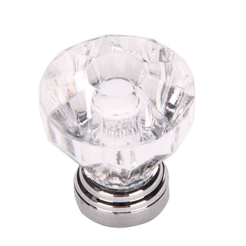 

Diamond Shape Design Crystal Glass Knobs Cupboard Drawer Pull Kitchen Cabinet Door Wardrobe Handles Hardware 12pcs/lot