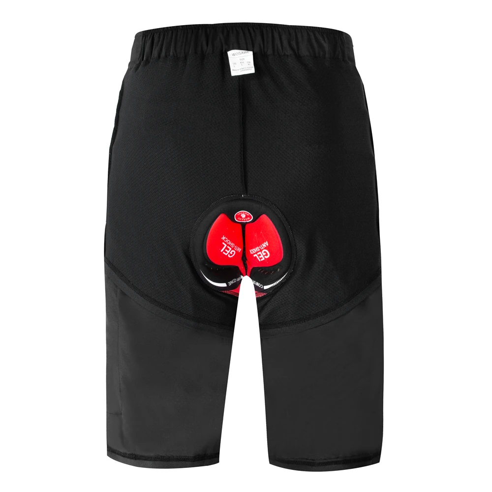 non-remove underwear WOSAWE мужские велосипедные шорты для горного велосипеда 1/2, брюки для отдыха с подкладкой, нижнее белье для велосипеда, велосипедная спортивная одежда - Цвет: non-remove underwear