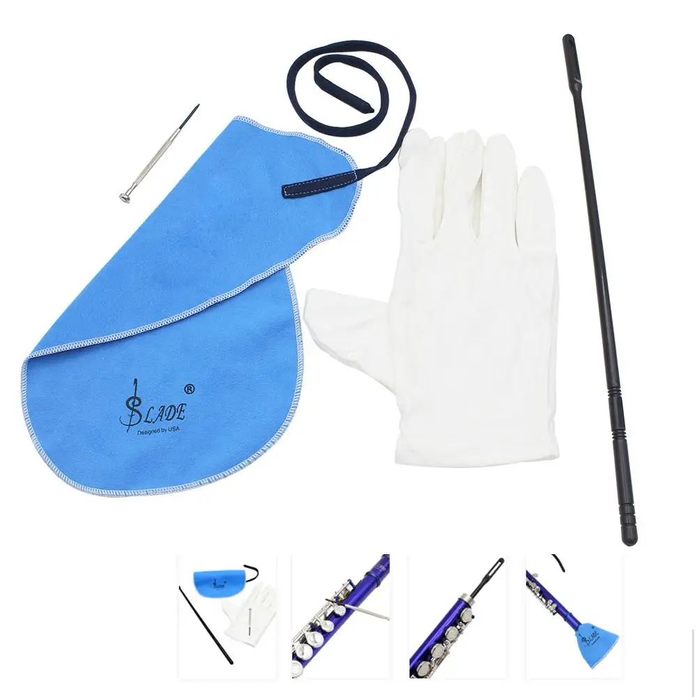 4Pcs/Set Cloth+Stick+Screwdriver+Gloves Set Flute Instrument Maintenance Kit | Спорт и развлечения
