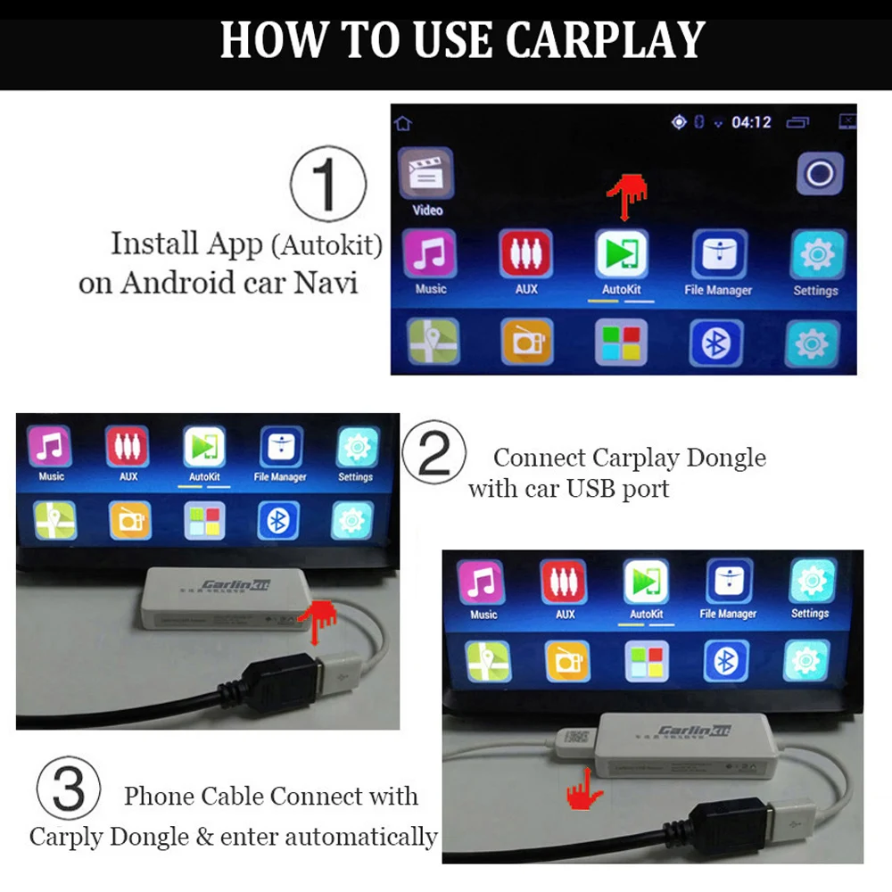 Carlinkit USB Apple Carplay ключ для Android Авто iPhone iOS12 Carplay Поддержка Android автомобильный навигационный плеер