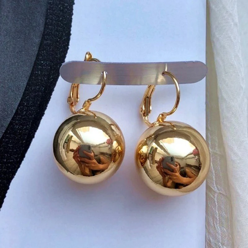Smooth Ball-Shape Drop Dangle Earring For Women Creative White/Golden/Rosegold Pandent Earring Charming Female Ear New Hot For dangle earrings,drop earrings,pendant earrings