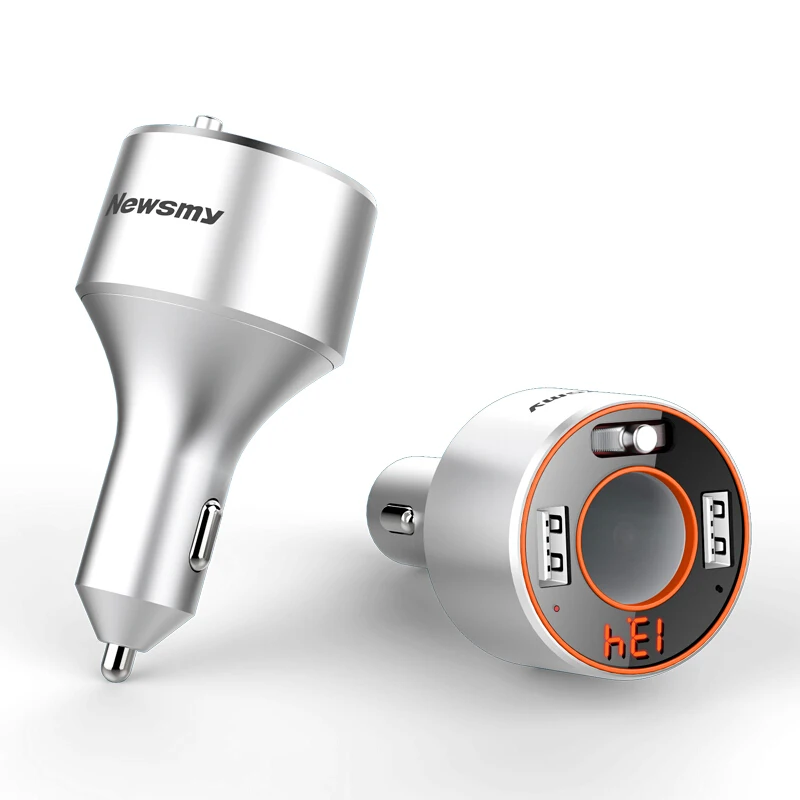 Newsmy C66 Автомобильный MP3 Bluetooth U диск плеер 2 usb порта FM Радио передача телефон говорящая Функция Дисплей напряжения