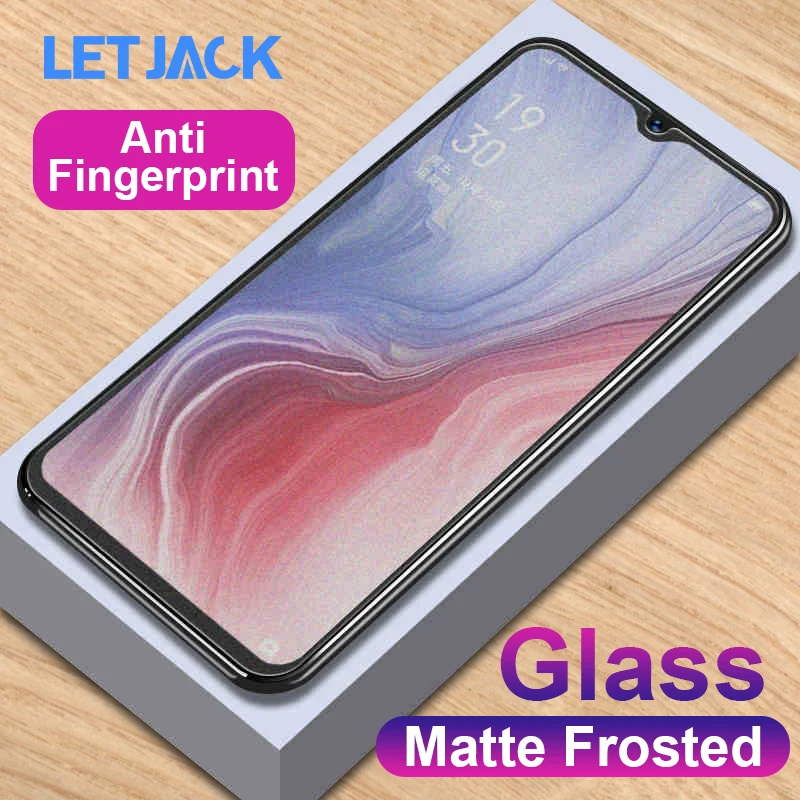 

Matte Frosted Tempered Glass for OPPO Reno Z A9X K3 C2 A1K No Fingerprint Screen Protector for OPPO Realme X Lite C2 3 Pro Film