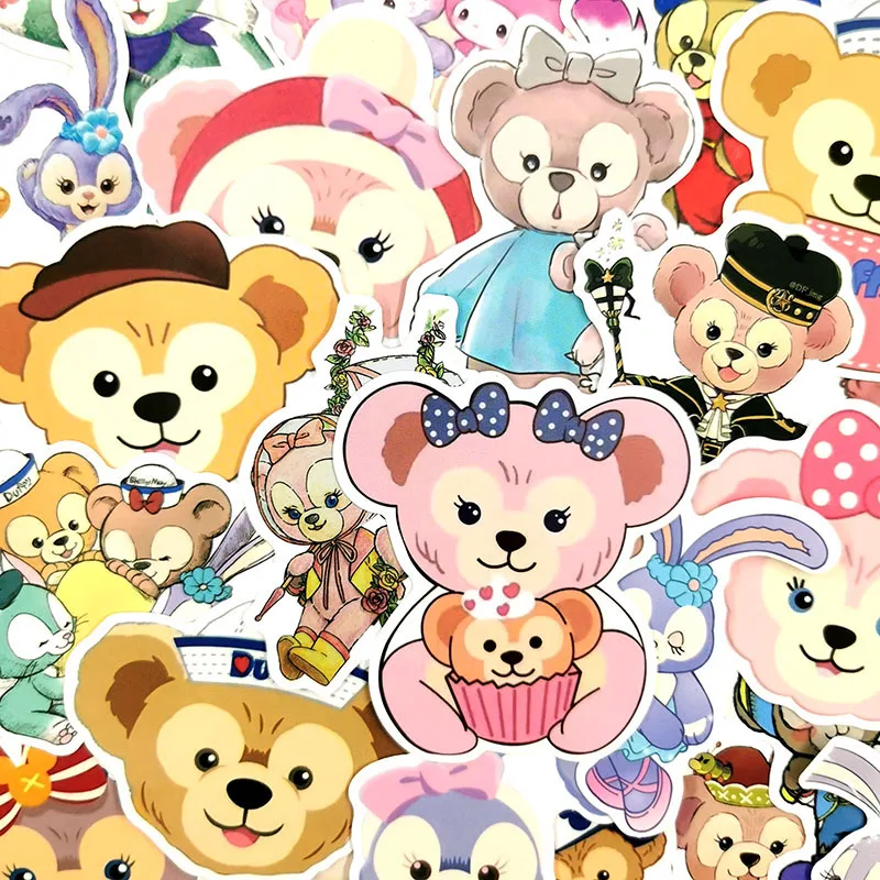 36 шт./лот, Мультяшные милые аниме Duffy наклейки "медведь" для автомобиля, ноутбука, багажа, сноуборда, велосипеда, Phonecase, наклейка, детская игрушка, наклейка