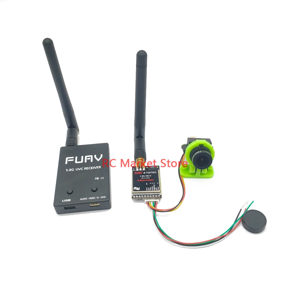 Готов к использованию 5,8G FPV приемник UVC видео нисходящий OTG VR Android телефон+ ewrf 25 МВт/200 мВт/600 мВт Передатчик+ CMOS 1000TVL камера