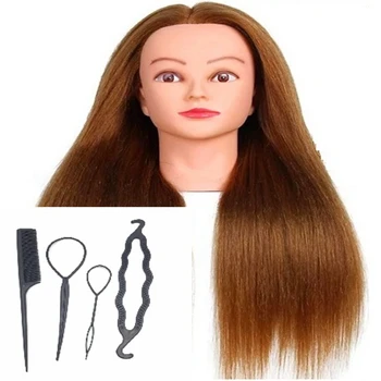 

CAMMITEVER Gold Hair Mannequin Head with Free Gifts for Wigs Hairdressing Dolls Hairstyle Maniquins Head