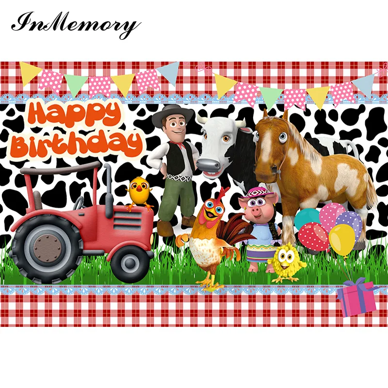 Inmemory Banniere En Vinyle Pour Fete D Anniversaire D Enfants Arriere Plan Pour Studio Photo Decoration De Ferme Aliexpress Electronique