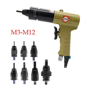 

New Pneumatic Air Rivet Nut Guns Insert threaded Pull Setter Riveters Riveting Nuts Rivnut Tool for M3 - M12 Nuts