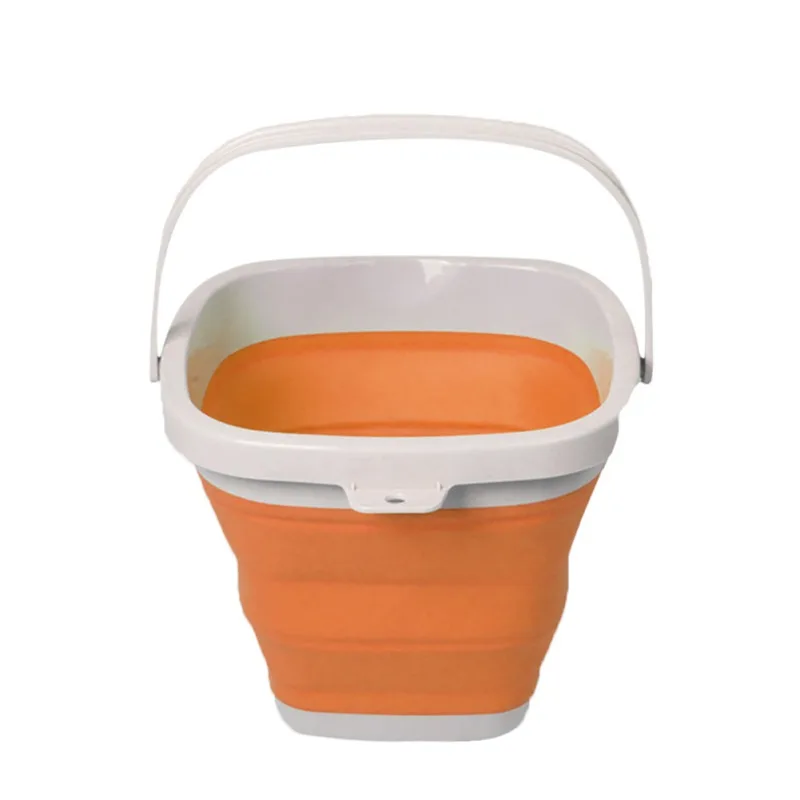 O5B 1.5L-10L Portable Folding Bucket Outdoor Thick Silicone Fishing Supplies Folding Bucket for Fishing Promotion camping Car Wash - Цвет: O5B