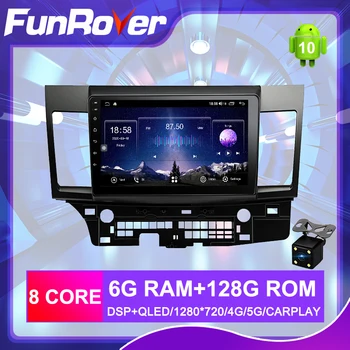

Funrover Android 10 For MMitsubishi Lancer 10 CY 2007 - 2012 Car Radio Multimedia Video Player GPS Stereo 2 din DVD 128G DSP