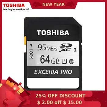 

Toshiba Memory Card UHS U3 64GB 95MB/s SDXC SD cards 4K Card SDXC Flash memory 64G EXCERIA PRO Digital SLR Camera Camcorder DV