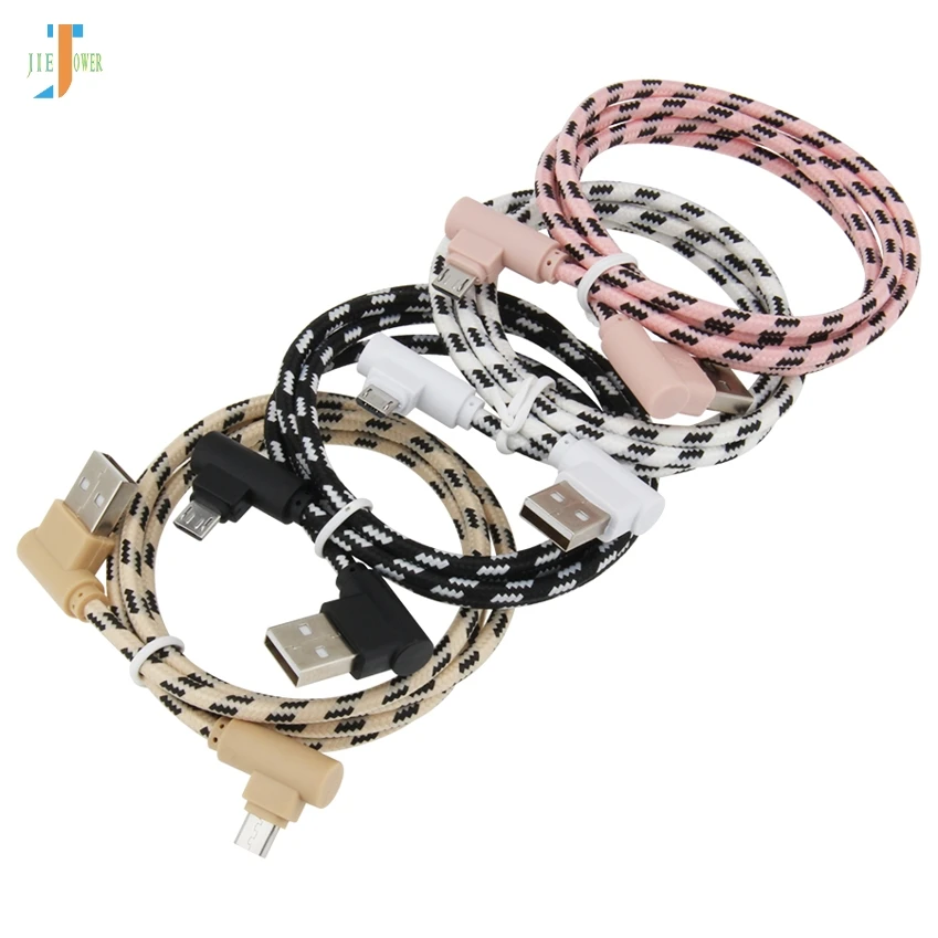 100 шт./лот USB локтевой кабель Micro USB игровой кабель нейлоновая решетка плетеный кабель для синхронизации данных зарядное устройство для Iphone Xr XS MAX samsung S7 S6