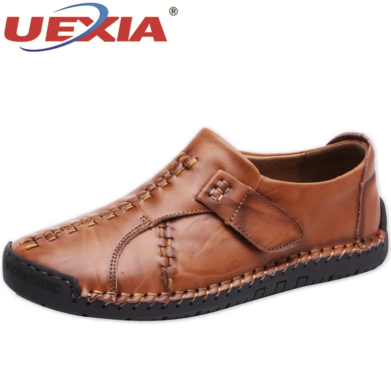

UEXIA New Casual Shoes Men Leather Driving Breathable Moccasins Loafers High Quality Luxury Boat Sneakers Flats Slip on Footwear