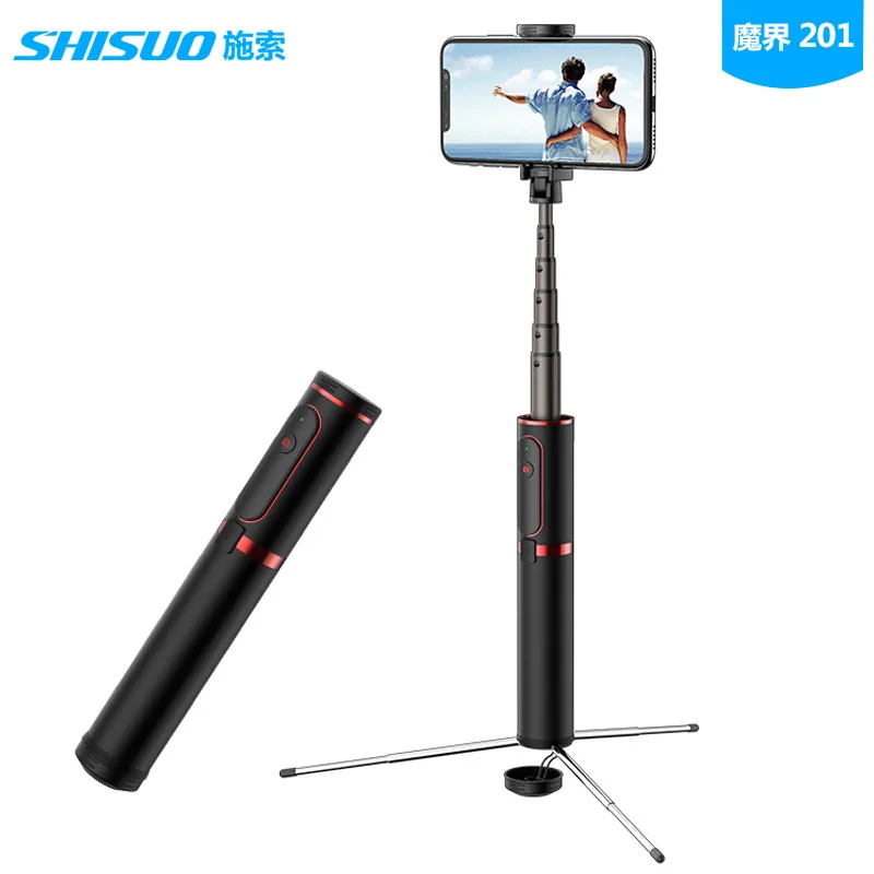 

New Style Devil 201 Selfie Stick Bluetooth Remote Control Recessed Tripod Selfie Stick Aluminium Alloy Material