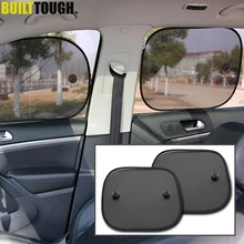 Супер качество, 2 шт., черные боковые автомобильные солнцезащитные козырьки на заднее стекло, Солнцезащитная крышка, сетчатый козырек, экран, интерьерная защита от ультрафиолета для детей
