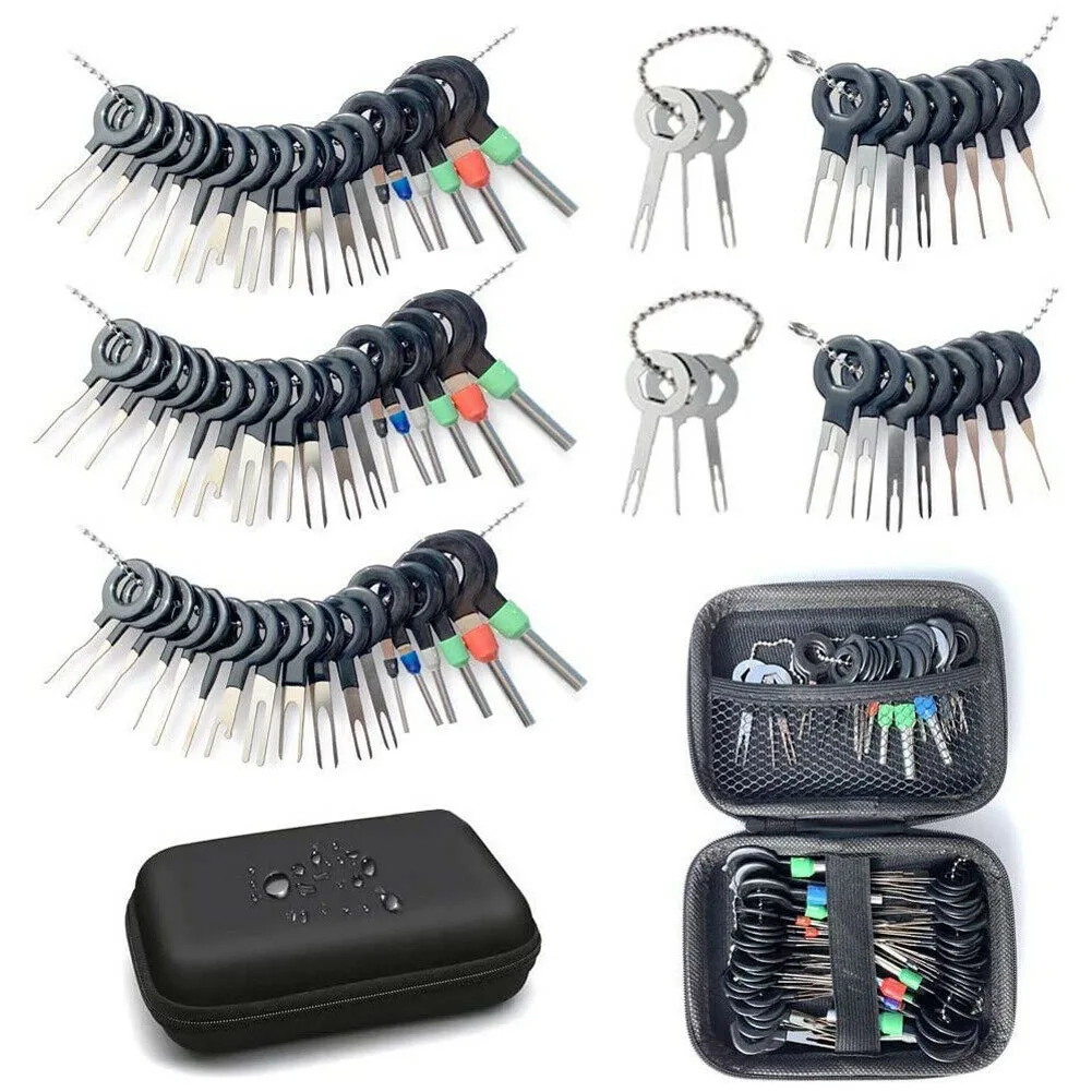 76Pcs/Set Car Terminal Removal Tool Kit Pin Extractor Electrical Wire
