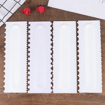 

4Styles Cake Decorating Comb Icing Smoother Cake Scraper Pastry Baking Tools for Cake Tool