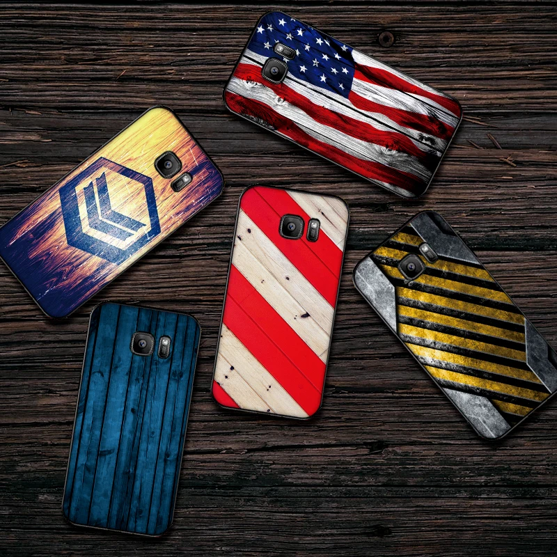 В полоску под дерево для Samsung Galaxy S6 S7 край S8 S9 S10 PLUS NOTE 8 9 M10 20 30 чехол телефона |