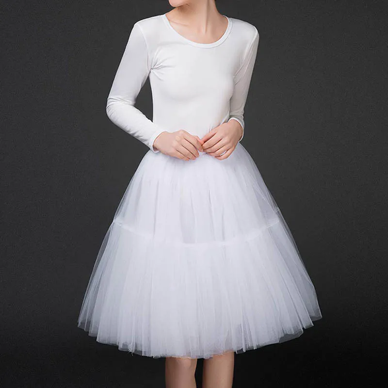 Women black Short Petticoat Tulle Fluffy Princess Five Layers A Line Party Prom Skirt Petticoat Vestidos Para La Boda Formal