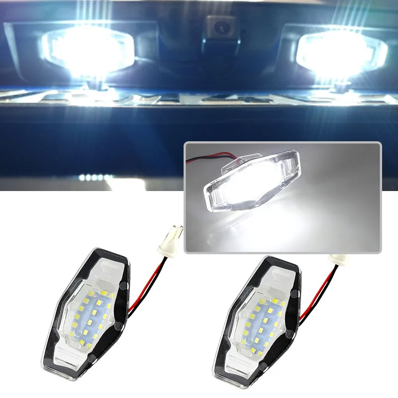 2 Pcs 12V Led Nessun Errore Canbus Luce Targa Auto Lampada Per Honda Odyssey Accord Civic 7 8 9 City Mr-V Mrv Pilot Luces