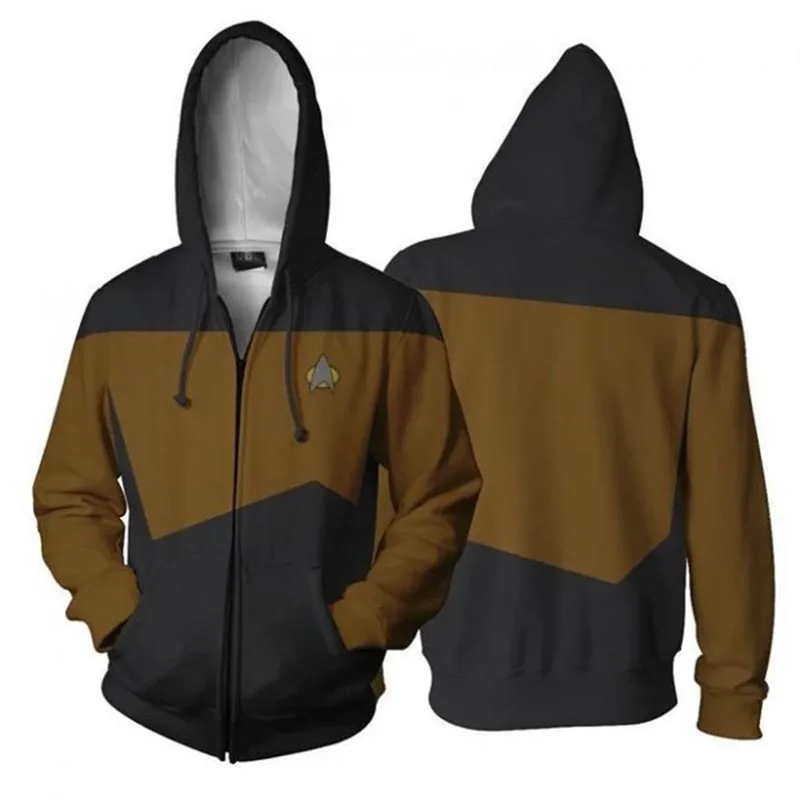 Goede Ster Voyager Trek Hoodies 3D Print Mannen Hoodie Hoody Man Hip Hop Casual Jas Sweatshirts Met Rits