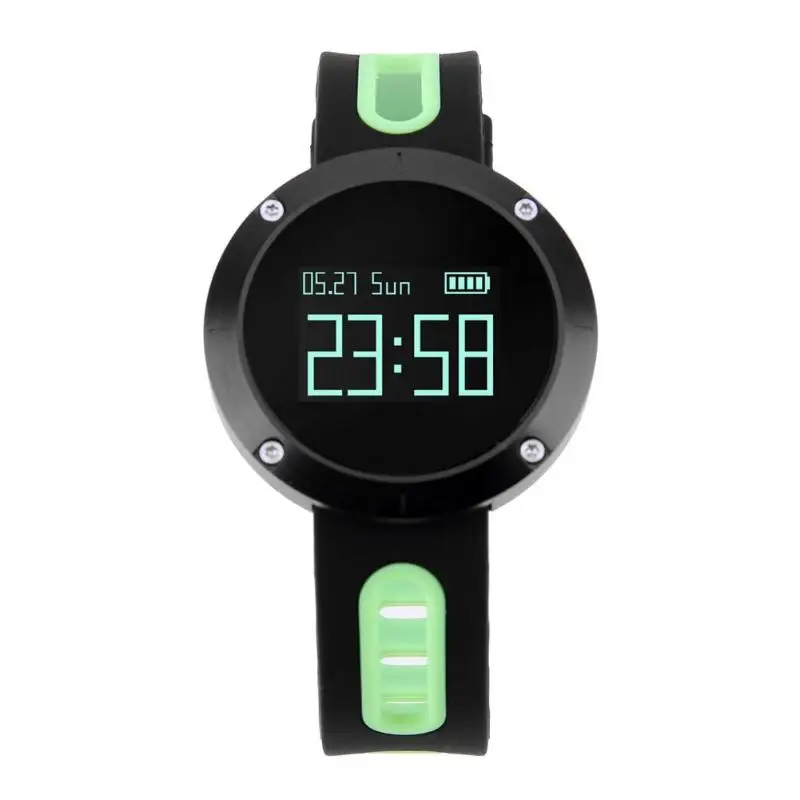 Clearance Price DM58 Smart Watch Monitor Fitness Tracker Heart Rate Bracelet - Цвет: Black and Green