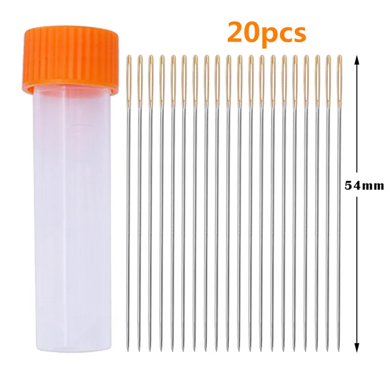 20Pcs 175mm Big Size Large Long Steel Needle Big Holes Sewing Needle Home  Hand Sewing Tools with Needle Bottle - AliExpress