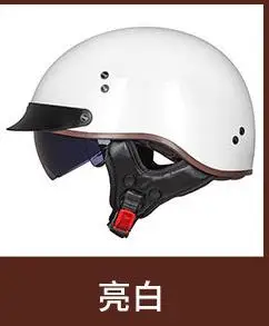 Винтажный скутер полушлемы Casco шлем мото ретро-шлемы с внутренним солнцезащитным козырьком DOT утвержден - Цвет: 5