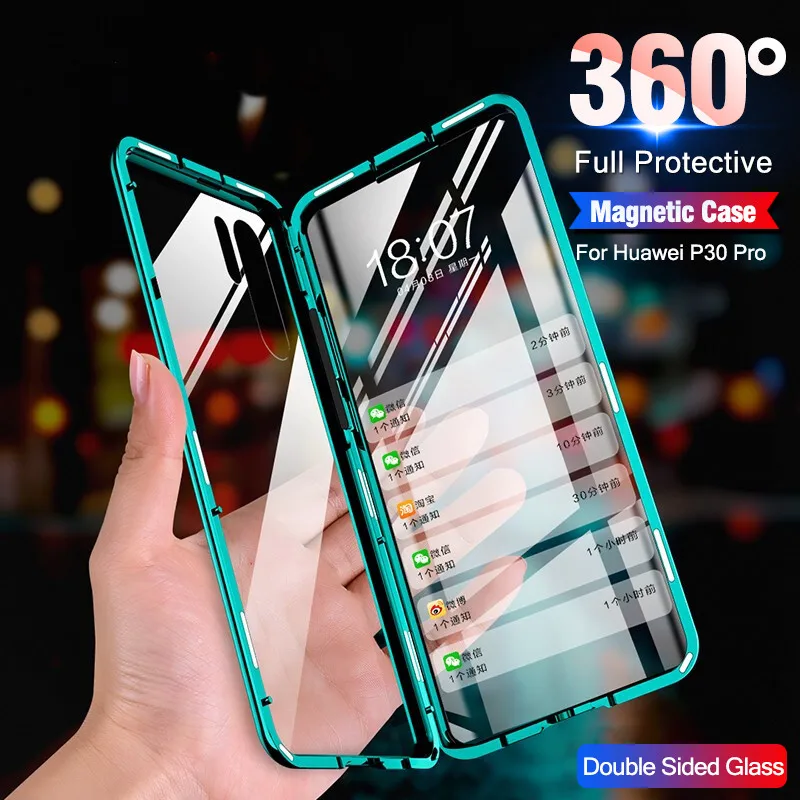 Магнитный чехол для huawei Honor 20 pro P30 P20 PRO Mate20 Nova 4 5i Встроенный протектор экрана