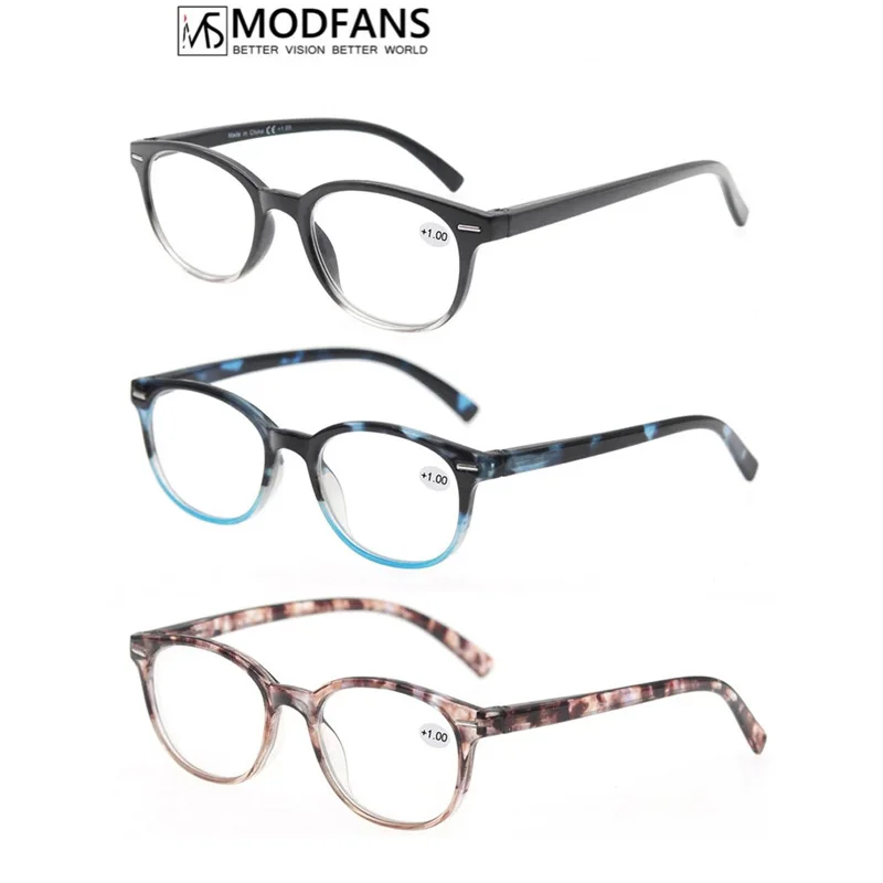 Women Reading Glasses Oval Frame Metal Rivet Men Readers Magnifying