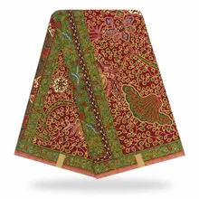 Нигерийское кружево ткани в африканском стиле из хлопчатобумажной ткани с принтом Анкара высокое качество настоящий воск pagne африкен Анкара воск настоящий