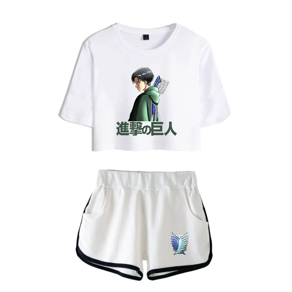 COSREA Attack On Titan Cosplay Costume Survey Corps Logo Short Sleeve Shirt Sport Suits Girls Tees Shorts T Running Sets Women -Zentai shop online Hdadafae197b24cbf808feb9ccec79536T.jpg