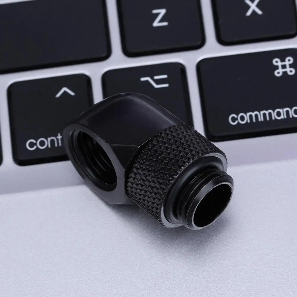 Extender fitting water cooling fitting angled adapter fitting G1/4 Inner outer dual thread 90 Degree Rotary water tube connector adapter