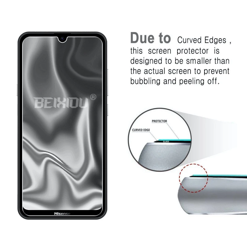 2 шт Полное закаленное стекло для HISENSE H30 LITE защита экрана 2.5D 9h закаленное стекло для HISENSE H30 LITE защитная пленка