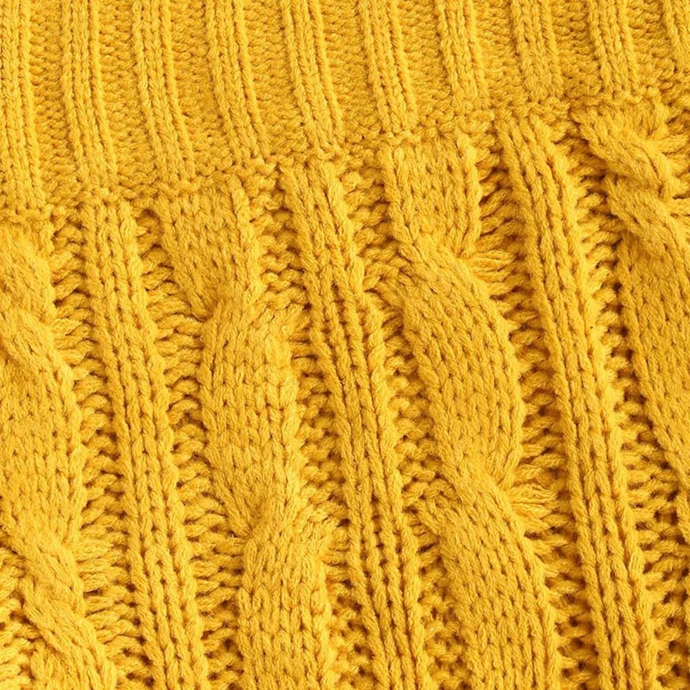 Zaful осенний Однотонный женский Повседневный свитер с открытыми плечами, женские пуловеры, вязаный полосатый женский укороченный свитер