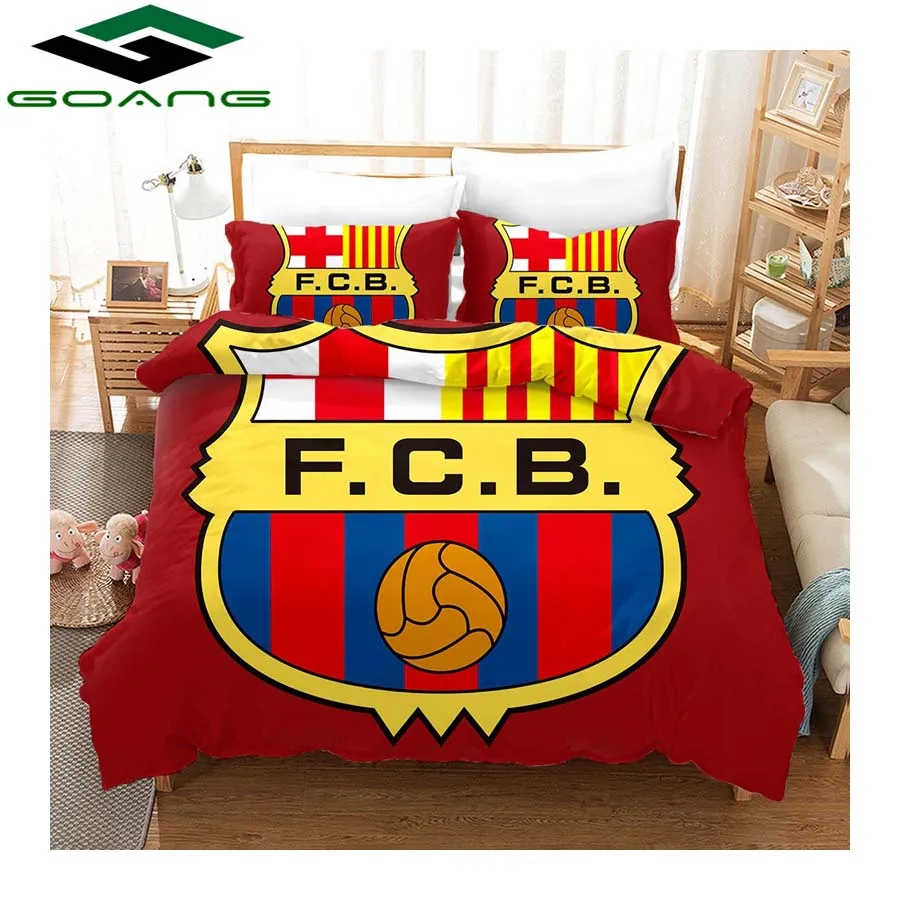 

GOANG bedding sets bed sheet duvet cover and pillowcase home textiles luxury bedding set 3d digital printing Football Club