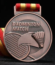 

medal metal medal General Badminton Medal Metal Medal School Sports Competition Gold And Silver Bronze Medals 2020